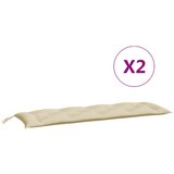 Jastuci za vrtnu klupu 2 kom bež 150x50x7 cm tkanine Oxford | shoptok.hr
