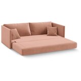 Cosmopolitan Design Rožnata žametna raztegljiva sedežna garnitura 209 cm Shannon – | Shoptok.si