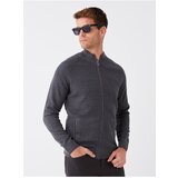 LC Waikiki Standard Pattern Standing Collar Men's Knitwear Cardigan