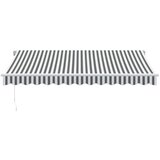 Tenda na ručno uvlačenje antracit i bijela 350 x 250 cm | shoptok.hr