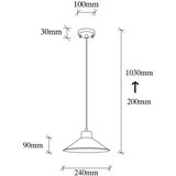 Opviq Viseća svjetiljka s metalnim sjenilom ø 24 cm Gece – | shoptok.hr