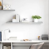  Plutajuća zidna polica siva boja betona 120 x 23,5 x 3,8 cm MDF | shoptok.hr