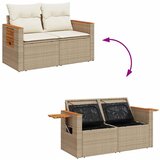  5-dijelni set vrtnih sofa s jastucima poliratan i bagrem bež | shoptok.hr