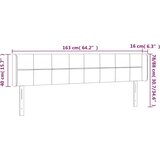  Posteljno vzglavje krem 163x16x78/88 cm blago, (20951680) | Shoptok.si