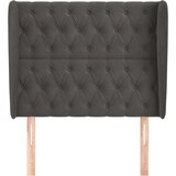  Vzglavje z ušesi temno sivo 103x23x118/128 cm žamet, (20793071) | Shoptok.si