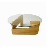 Hanah home mia - oak, transparent oaktransparent coffee table | ePonuda.com