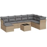  9-dijelni set vrtnih sofa s jastucima bež od poliratana | shoptok.hr