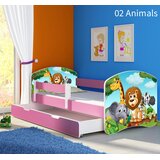  Dječji krevet ACMA s motivom, bočna roza + ladica 180x80 cm 02 Animals | shoptok.hr