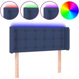 vidaXL LED posteljno vzglavje modro 83x16x78/88 cm blago, (20953170) Cene