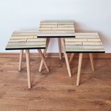 Hanah home 3Shp117 - green greenwhiteyellow nesting table (3 pieces) | ePonuda.com