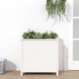 Maison Chic Vrtno cvetlično korito - Cvetlični Lonec belo 82,5x40x78 cm trdna borovina, (21789999) | Shoptok.si