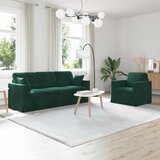  Set sofe 2 pcs Tamnozelena 198 x 78 x 80 cm Baršun | shoptok.hr