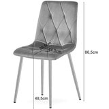 Libra stolica - baršunasto zelena / kromirane noge x 1 | shoptok.hr