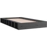  Posteljni okvir siv 75x190 cm 2FT6 trden les, (20647786) | Shoptok.si