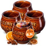 KADAX vrčki za kuhano vino, komplet 4 vrčkov iz kamnite keramike, 300 ml, (5000351522) | Shoptok.si