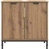vidaXL kopalniška omara za umivalnik artisan hrast 60.5 x 33.5 x 61 cm | Shoptok.si
