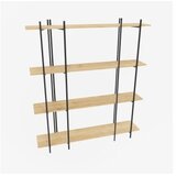 Woody Fashion Polica 160x180x29.6cm Hrast-Crna | Eponuda.ba