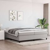  Box spring posteljni okvir svetlo siv 200x200 cm blago, (20738450) Cene