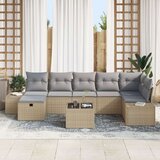  8-dijelni vrtni kauč set s jastucima bež poli ratan | shoptok.hr