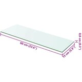  Ploče za police 2 kom staklene prozirne 60 x 15 cm | shoptok.hr
