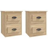 The Living Store Stenska nočna omarica 2 kosa sonoma hrast 41,5x36x53 cm - Stenska Nočna Omarica, (21421153) | Shoptok.si