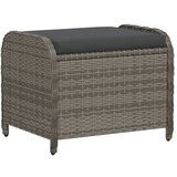 Maison Chic Vrtni stolček - Vrtni stoli z blazino siv 58x46x46 cm poli ratan JS834, (21877775) | Shoptok.si