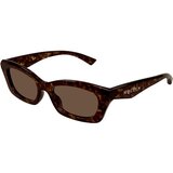 Alexander Mcqueen AM0474S 002 ONE SIZE (52) Havana/Rjava Cene