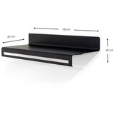 Spinder Design Črn kovinski stenski obešalnik s polico Sway – | Shoptok.si