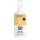 Naif Sun Mineral Sunscreen SPF 50 zaščitno pršilo za sončenje SPF 50 100 ml