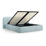 Micadoni Mentol zeleni tapecirani bračni krevet s prostorom za odlaganje s podnicom 200x200 cm Elizabeth – | shoptok.hr