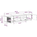  5-dijelni LED TV ormarić Staro drvo Konstruirano drvo - Staro drvo 100 cm | shoptok.hr
