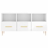 TV ormarić sjajni bijeli 102 x 36 x 50 cm od konstruiranog drva | Shoptok.si