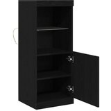  Stranska omara z LED lučkami Črna hrast 41x37x100 cm | Shoptok.si