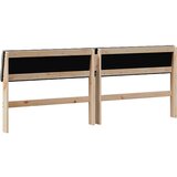 vidaXL Tapecirani uzglavlje Sivo-smeđa 200 cm Čvrsto borovo drvo | shoptok.hr