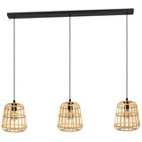 Eglo 390153 - viseći luster montezuelo na sajli, 3xE27/40W/230V, bambus | Eponuda.com