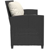  Vrtna sofa 5-sjed s jastucima crni poliratan | Eponuda.com