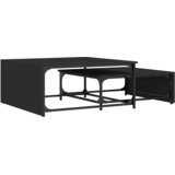  Uklapajući stolići za kavu 2 kom crni konstruirano drvo i metal | shoptok.hr