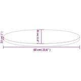  Mizna plošča 60x30x2,5 cm trdna borovina ovalna, (20817992) | Shoptok.si