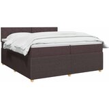  Boxspring krevet s madracem Tamno smeđa 200 x 200 cm Tkanina | shoptok.hr