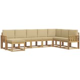  Set vanjskih sofa s jastukom 8 pcs Bijela i bež | Eponuda.com