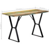  Blagovaonski stol od masivnog obnovljenog drva 120 x 60 x 76 cm | shoptok.hr