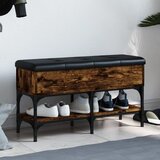  The Living Store Klop za čevlje dimljen hrast 82x32x45 cm inženirski les - Klop Za Čevlje, (21448270) Cene