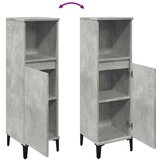 vidaXL Kopalniška omarica betonsko siva 30x30x100 cm inženirski les | Shoptok.si