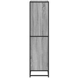 vidaXL Polica za knjige Siva Sonoma 80,5x35x139 cm Konstruirano drvo | shoptok.hr