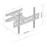Connect IT CMH-7600-BK - Zidni nosač za TV 32-70” crni | Eponuda.com