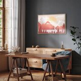  Slika - Landscape at Sunset (1 Part) Wide 90x60 U prirodnom drvenom okviru | shoptok.hr