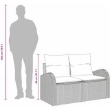  Vrtni kauč s jastukom Siva 124 x 62 x 69cm poliratan | shoptok.hr