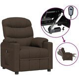 vidaXL Električni naslanjač temno rjavo blago, (20927613) | Shoptok.si