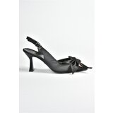Fox Shoes Women's Black Satin Heeled Shoes | shoptok.hr