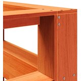  Knjižnica vzglavje L-oblike voščeno rjava 120 cm trdna borovina, (21792251) | Shoptok.si